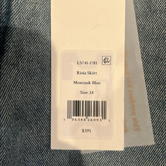 NWT Loveshack Fancy Risia Skirt. Montauk Blue, Size 24 - Picture 2 of 11